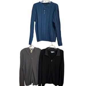 Men's XL Sweaters Pullovers Vests Wholesale Bulk Lot of 3 46 48 Extra Large